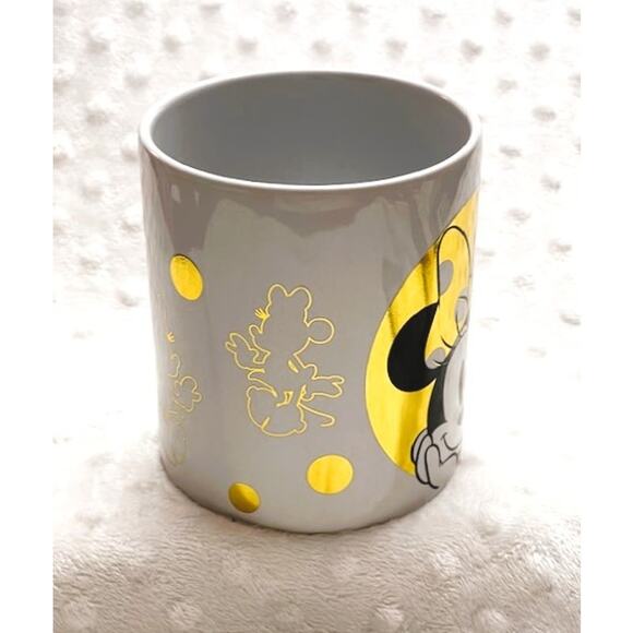 Disney Minnie Mouse Dots & Outlines of Gold Large 20oz Ceramic Mug-NEW - Picture 4 of 6